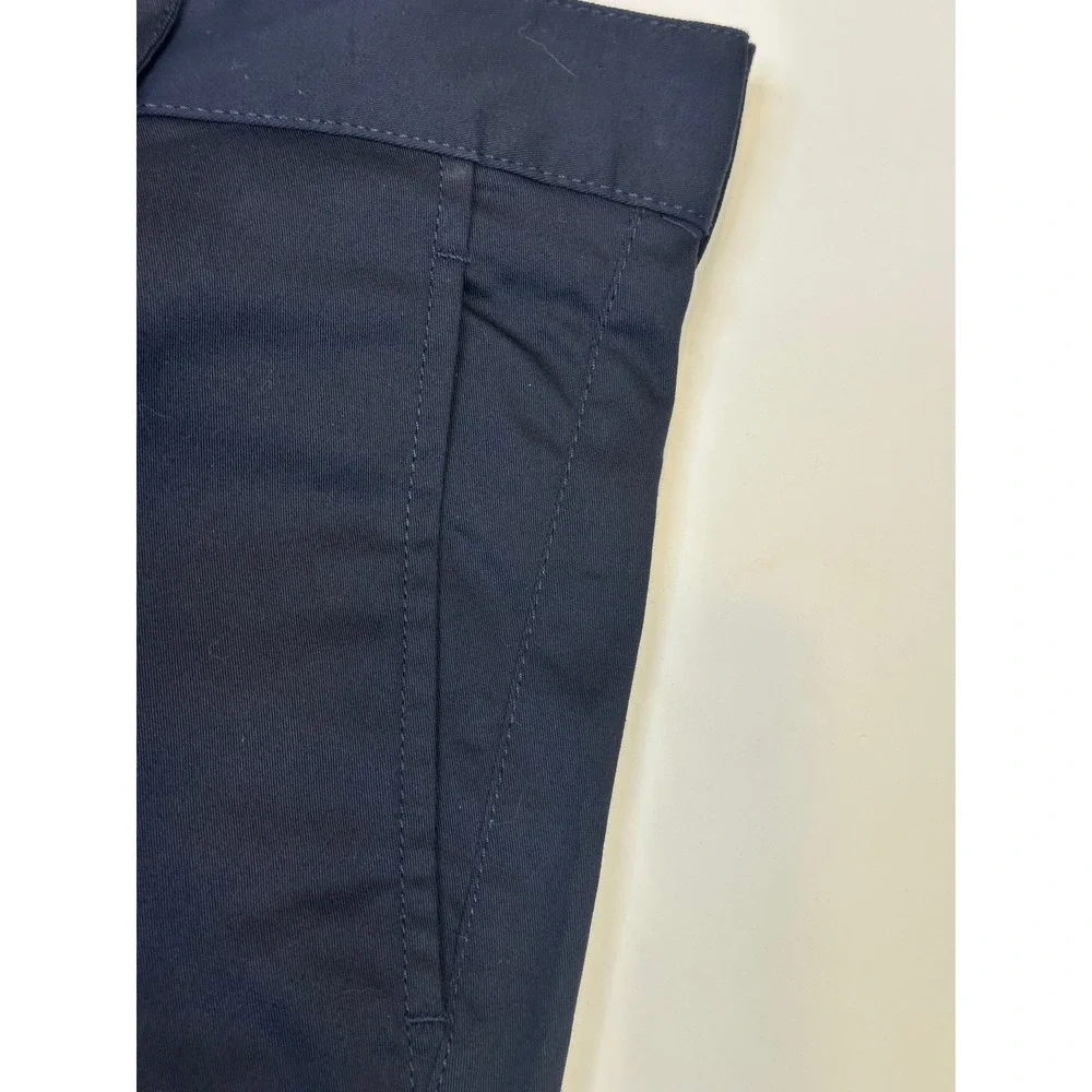 HM Regular Fit Mid Length Chino Shorts Navy Blue Cotton Twill Mens 34w NEW